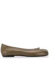 MAISON MARGIELA MAISON MARGIELA TABI LEATHER BALLERINAS - 绿色