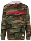 SUPREME HOODED WAFFLE RINGER TOP