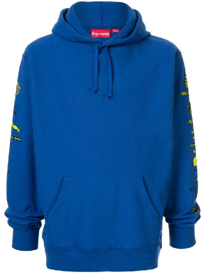 Supreme Menace Hooded Sweatshirt In Blue ModeSens