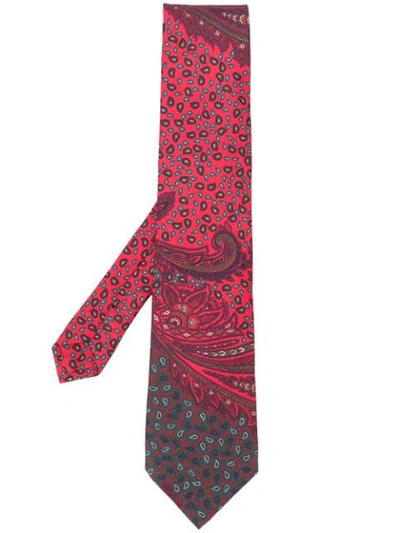 Etro Krawatte Mit Paisley-print In Red