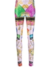 VERSACE VERSACE ALL-OVER PRINTED LEGGINGS - 粉色