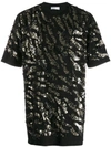 FAITH CONNEXION OVERSIZED SEQUIN-EMBELLISHED T-SHIRT