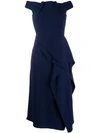 Roland Mouret 'arch' Kleid In Blue