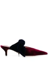 GIA COUTURE VELVET BOW HEELED PUMPS