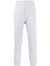 Msgm Lettering Logo Track Pants In Grey