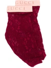 Gucci Floral Lace Ankle Socks - Purple
