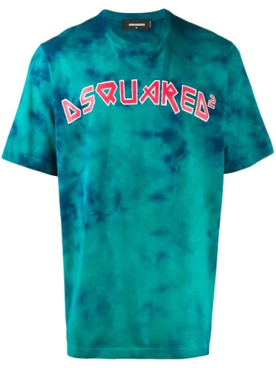 Dsquared2 Tie-dye Print T-shirt In Green