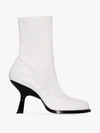 Simon Miller 90 Stretch Ankle Boots In White