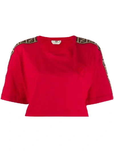 Fendi Ff Logo T-shirt In Red