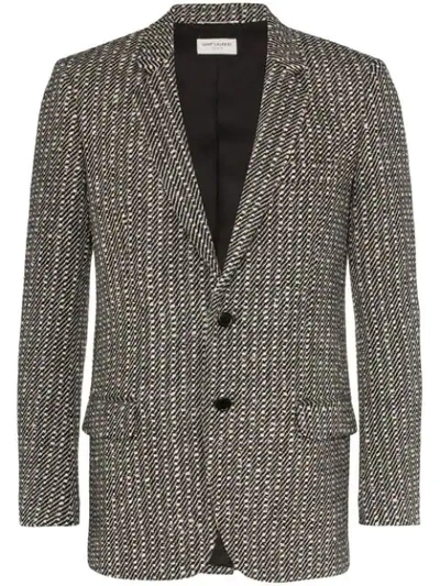 Saint Laurent Arceau Single-breasted Blazer In Black