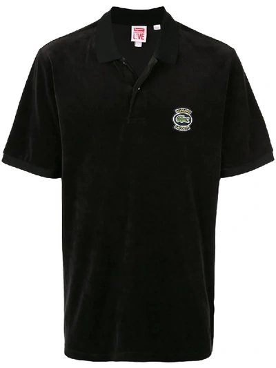 Supreme Lacoste Velour Polo Top In Black | ModeSens