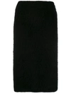 Versace Mohair Blend Knit Pencil Skirt In Black