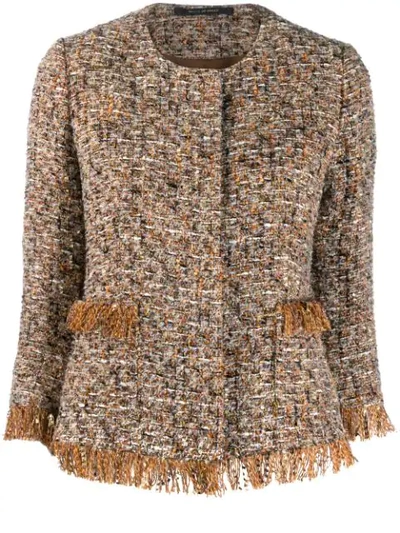 Tagliatore Milly Tweed Jacket In Neutrals