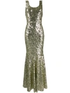 DOLCE & GABBANA SEQUIN-EMBELLISHED FISHTAIL GOWN