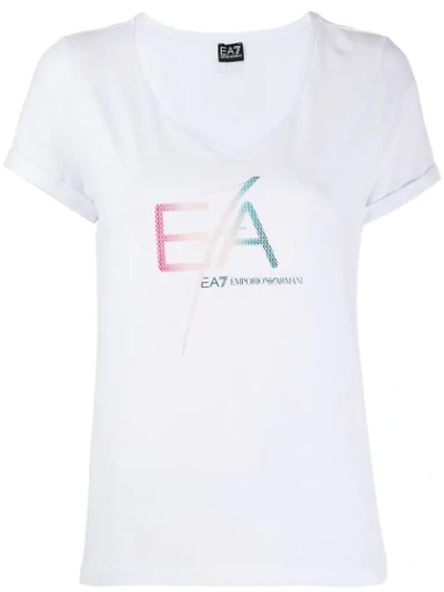 Ea7 Emporio Armani Logo Printed T-shirt - 白色 In White