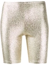 PACO RABANNE METALLIC CYCLING SHORTS