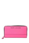 Marc Jacobs Branded Saffiano Standard Continental Wallet In Vivid Pink