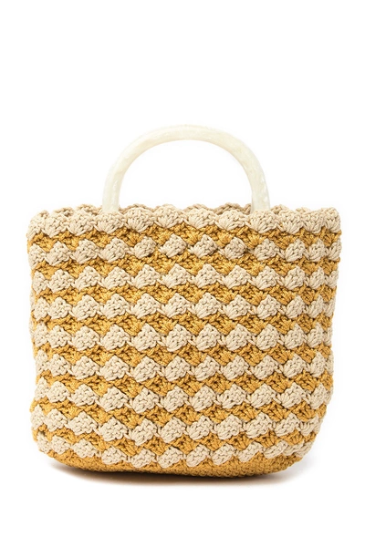 Loeffler Randall Audrey Woven Bag In Marigold/cream