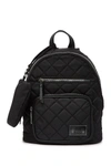 Steve Madden Quilted Nylon Backpack In Black