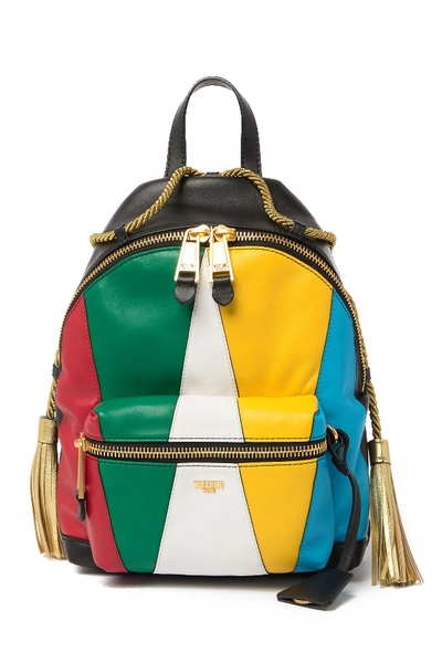 Moschino Multicolor Leather Mini Backpack In Variante Unica