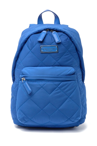 Marc Jacobs Quilted Nylon School Backpack In Sapphire