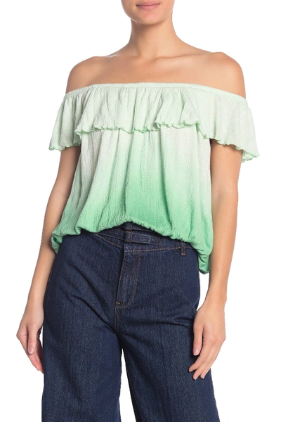 Free People Cora Lee Off-the-shoulder Top In Green