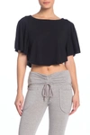 Free People Sweet Thing Flowy Sleeve T-shirt In Black
