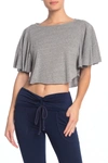 Free People Sweet Thing Flowy Sleeve T-shirt In Grey Combo