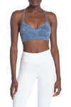 Alo Yoga Sunny Strappy Yoga Bra In Denim Acid Wash