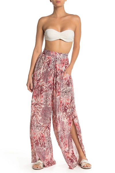 Maaji Passion Reef Print Palazzo Cover-up Pants In Coral