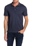 John Varvatos Short Sleeve Gunpowder Wash Polo In Midnight