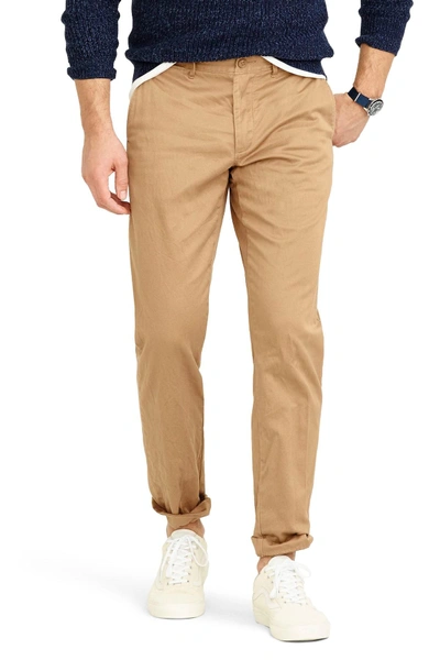 J Crew 484 Slim Fit Stretch Chino Pants In River Brown