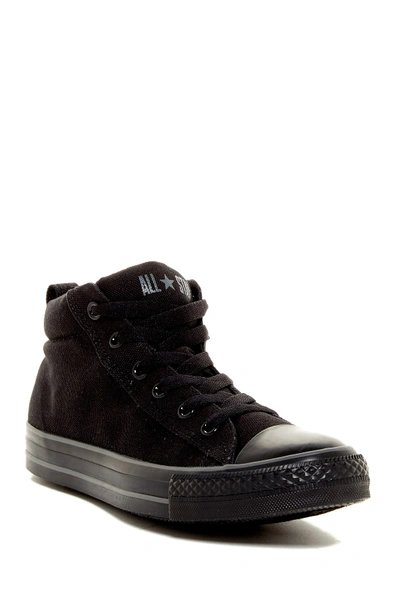 Converse Chuck Taylor Street Mid Sneaker In Black-charcoal