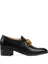 GUCCI WOMEN'S LEATHER HORSEBIT CHAIN LOAFER