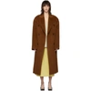 ACNE STUDIOS ACNE STUDIOS BROWN ALPACA DOUBLE-BREASTED COAT