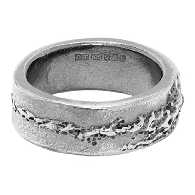 Chin Teo Silver Flame Ring In Cp Dksilver