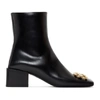 BALENCIAGA BALENCIAGA BLACK DOUBLE SQUARE BB LUX BOOTS