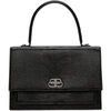 BALENCIAGA BALENCIAGA BLACK LARGE LIZARD SHARP BAG