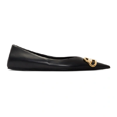 Balenciaga Knife Bb Motif Ballerina Shoes - 黑色 In Black