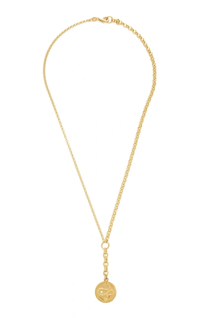 Foundrae 18k Yellow Gold Wholeness Medium Belcher Chain Diamond Necklace