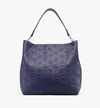 Mcm Klara Hobo In Monogram Leather In Navy Blue