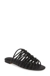 Rebecca Minkoff Maelynn Slide Sandal In Black Leather