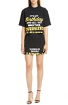 VETEMENTS HAPPY BIRTHDAY TWIN SET MINIDRESS,WAH20TR503