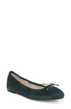 Sam Edelman Felicia Ballet Flats Women's Shoes In Jasmine Green Suede
