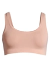 Hanro Women's Touch Feeling Crop Top In Misty Rose