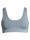 Hanro Women's Touch Feeling Crop Top In Oxidized Blue