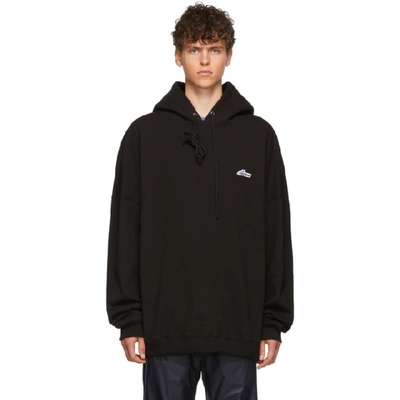 We11 Done We11done Black Wapen Logo Hoodie