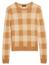 THEORY Check Cashmere Sweater
