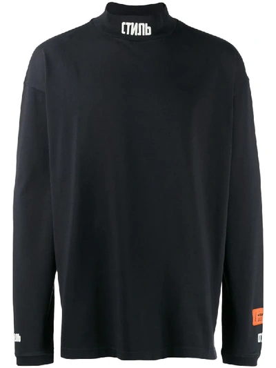 Heron Preston Ctnmb Turtlenck Top - Black In Black