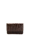 Orciani Crocodile Effect Wallet In Brown